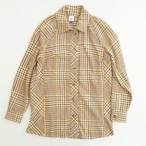 CAbi Plaid Button Down Shirt - Brown and Yellow